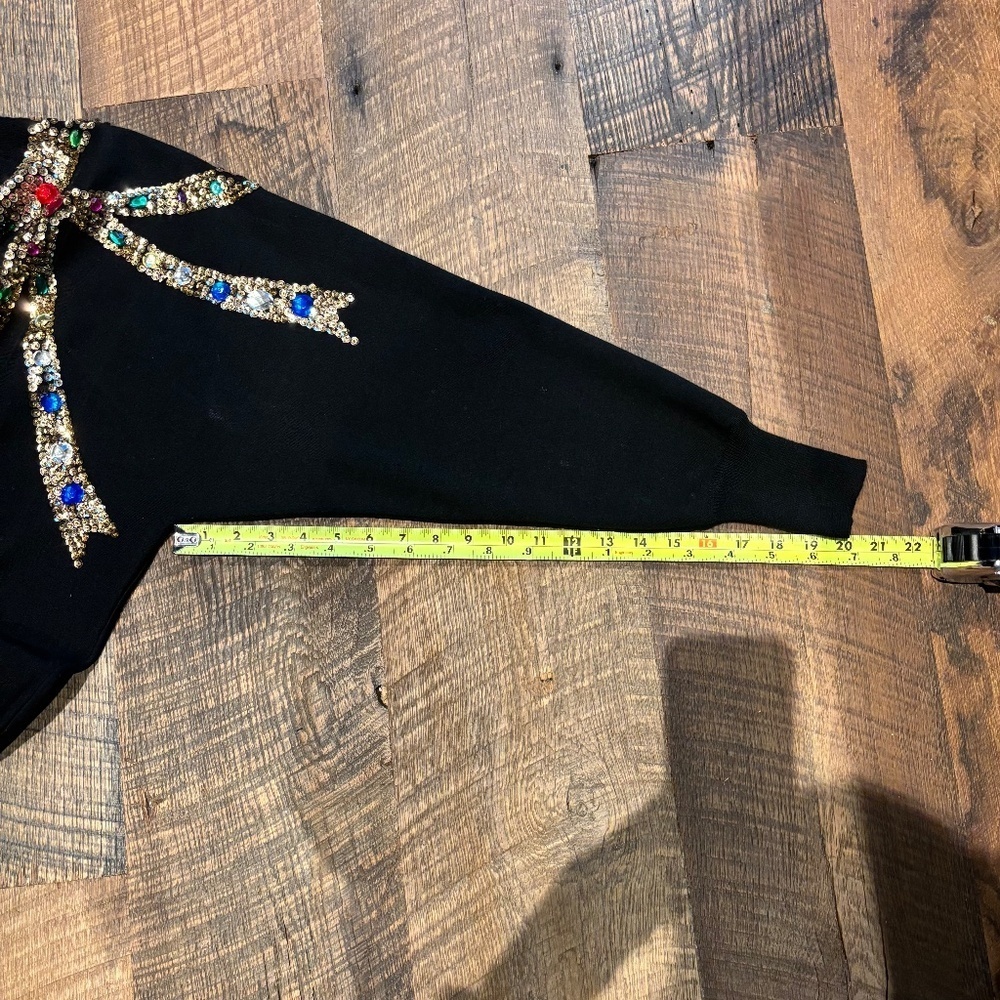 Lily Rubin VINTAGE Embellished 100% wool sweater - Picture 6 of 8
